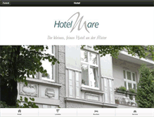 Tablet Screenshot of hotel-mare.de